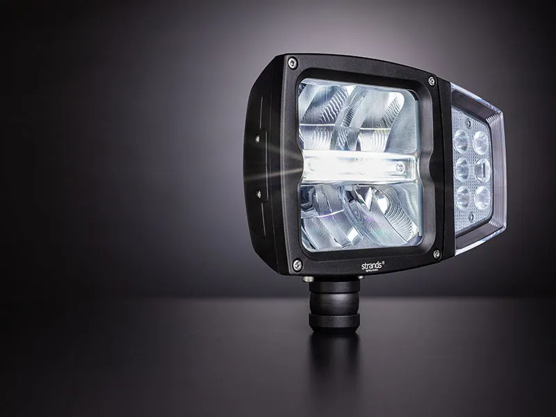 10-30V 20W(3600Lm un 1800Lm) STRANDS(Zviedrija) tuvās un tālās gaismas LED lampa, IP68,  A plow lamp, vada garums 3m, garantija 3 gadi, auksti balta gaisma 5500K