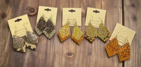 2 Layered Leopard Earrings