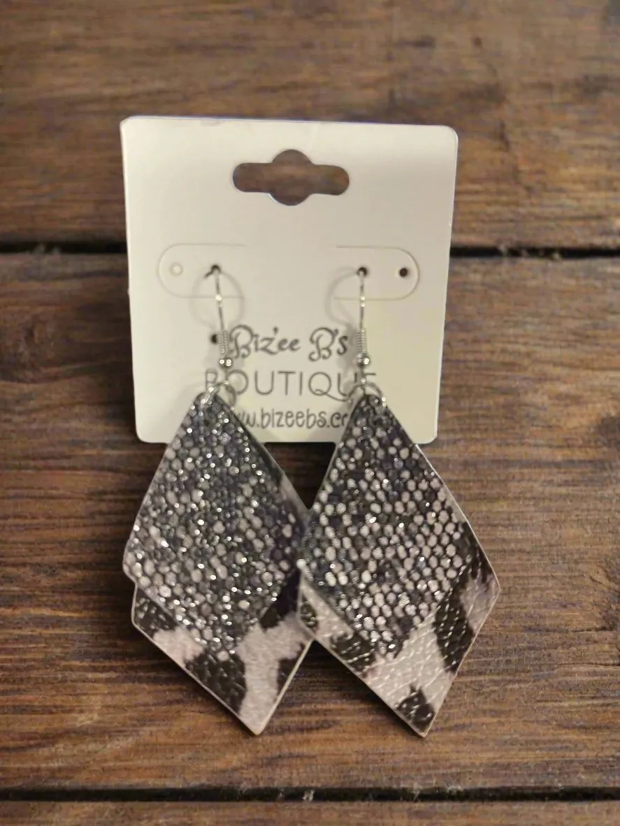 2 Layered Leopard Earrings