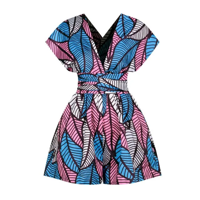African Retro Print Jumpsuit