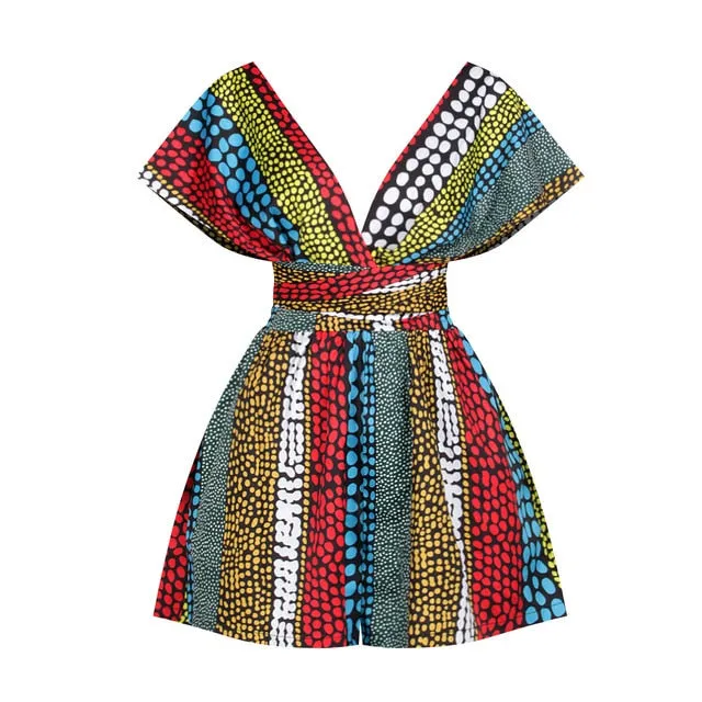 African Retro Print Jumpsuit