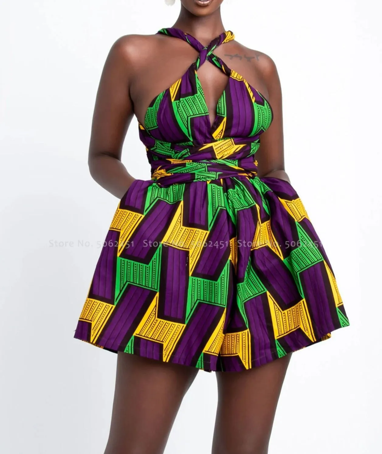 African Retro Print Jumpsuit