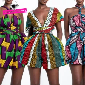 African Retro Print Jumpsuit