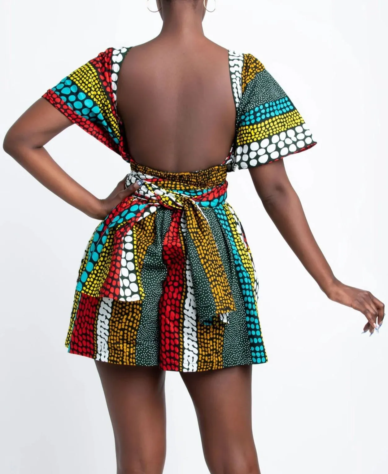 African Retro Print Jumpsuit
