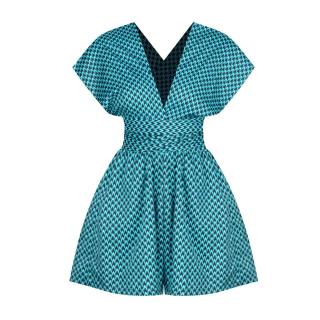 African Retro Print Jumpsuit