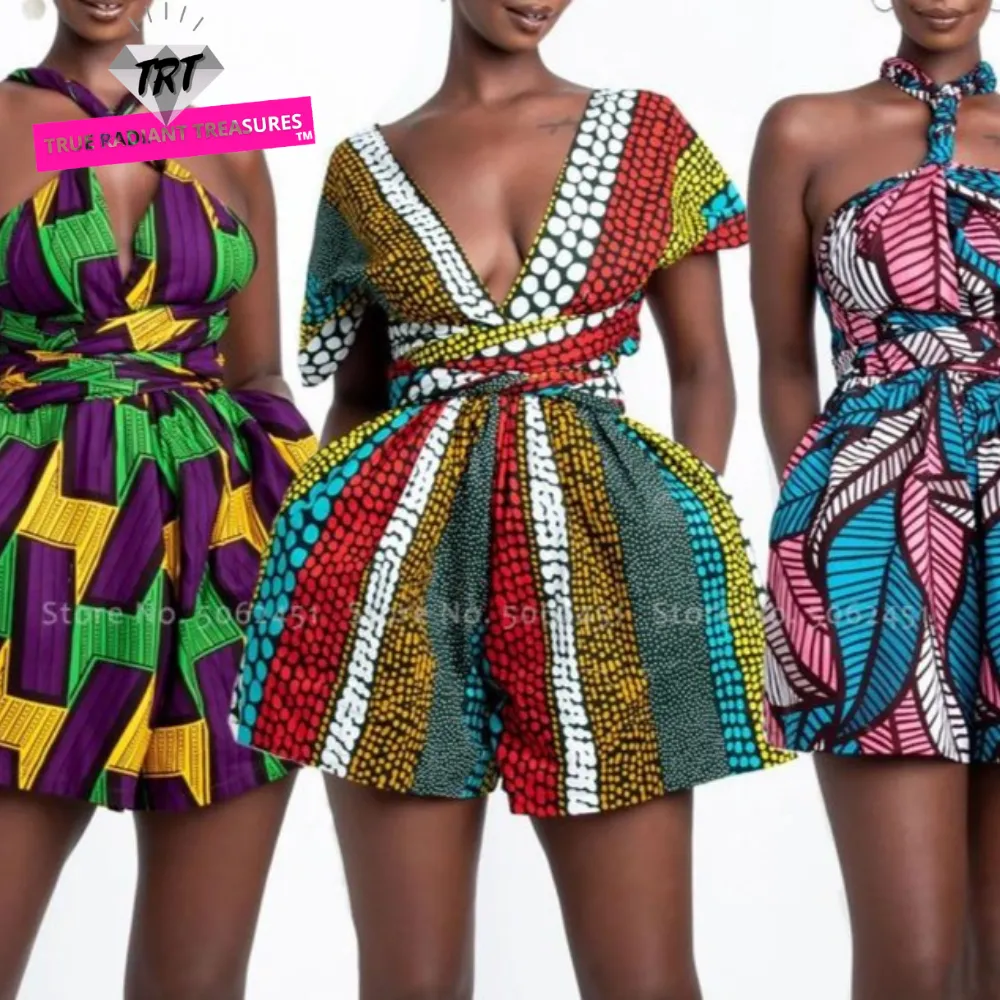 African Retro Print Jumpsuit