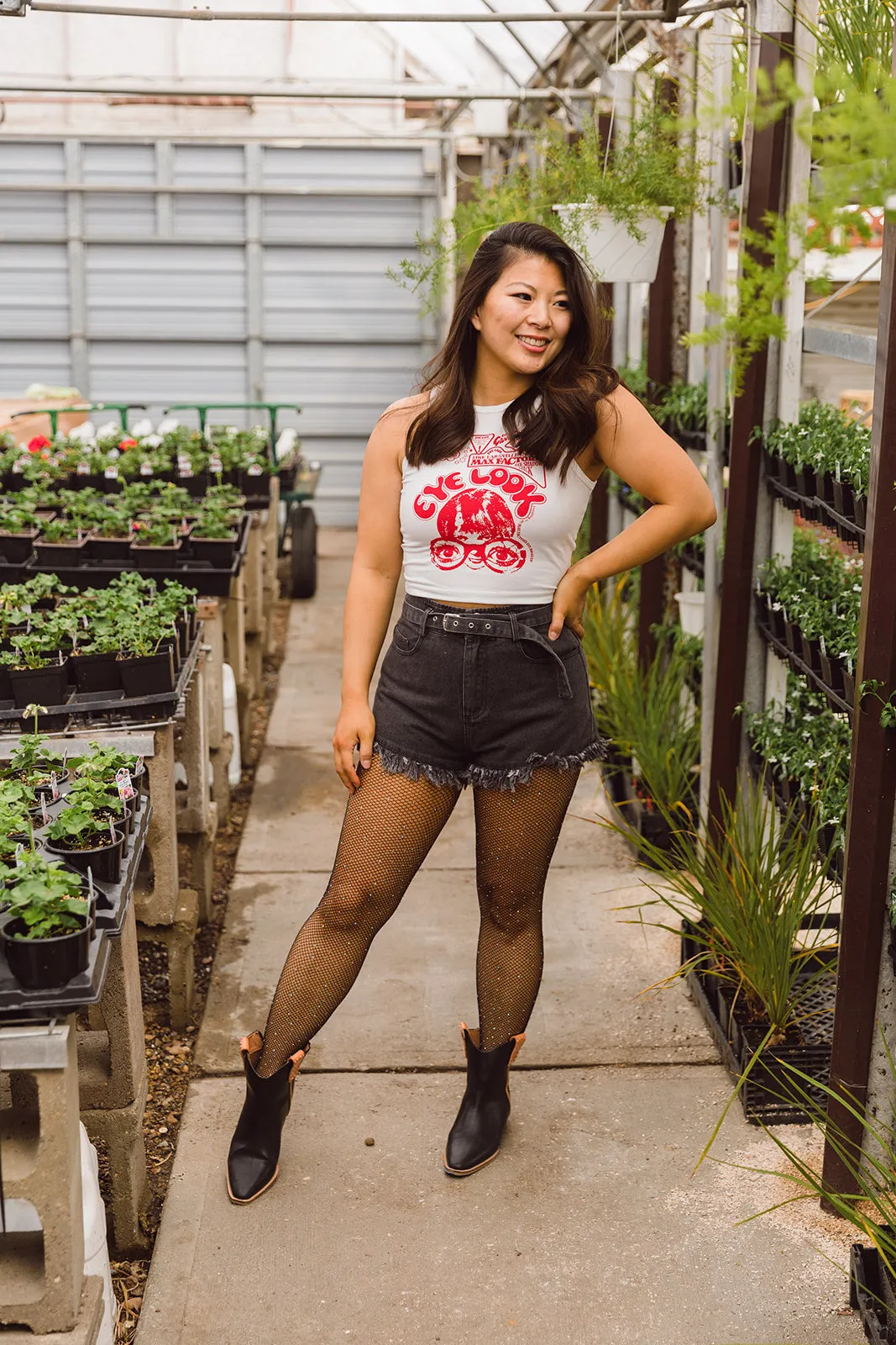 Alanis Graphic Crop Top