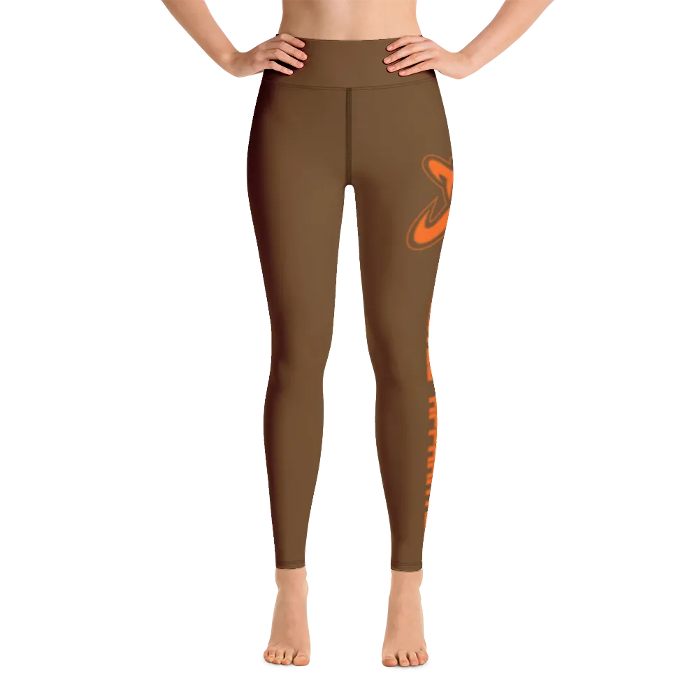 Athletic Apparatus Brown Orange logo Yoga Leggings
