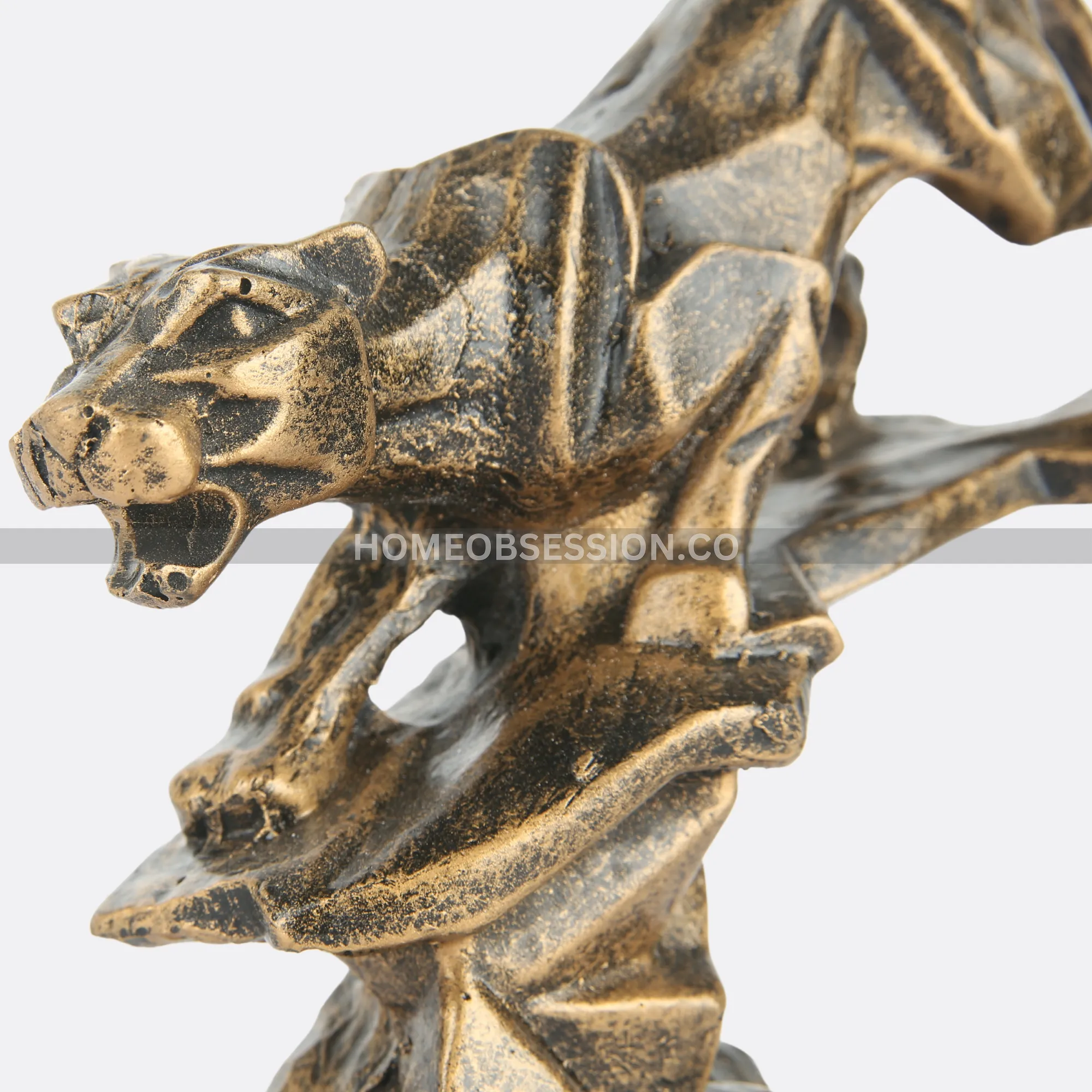Aureate Leopard Sculpture