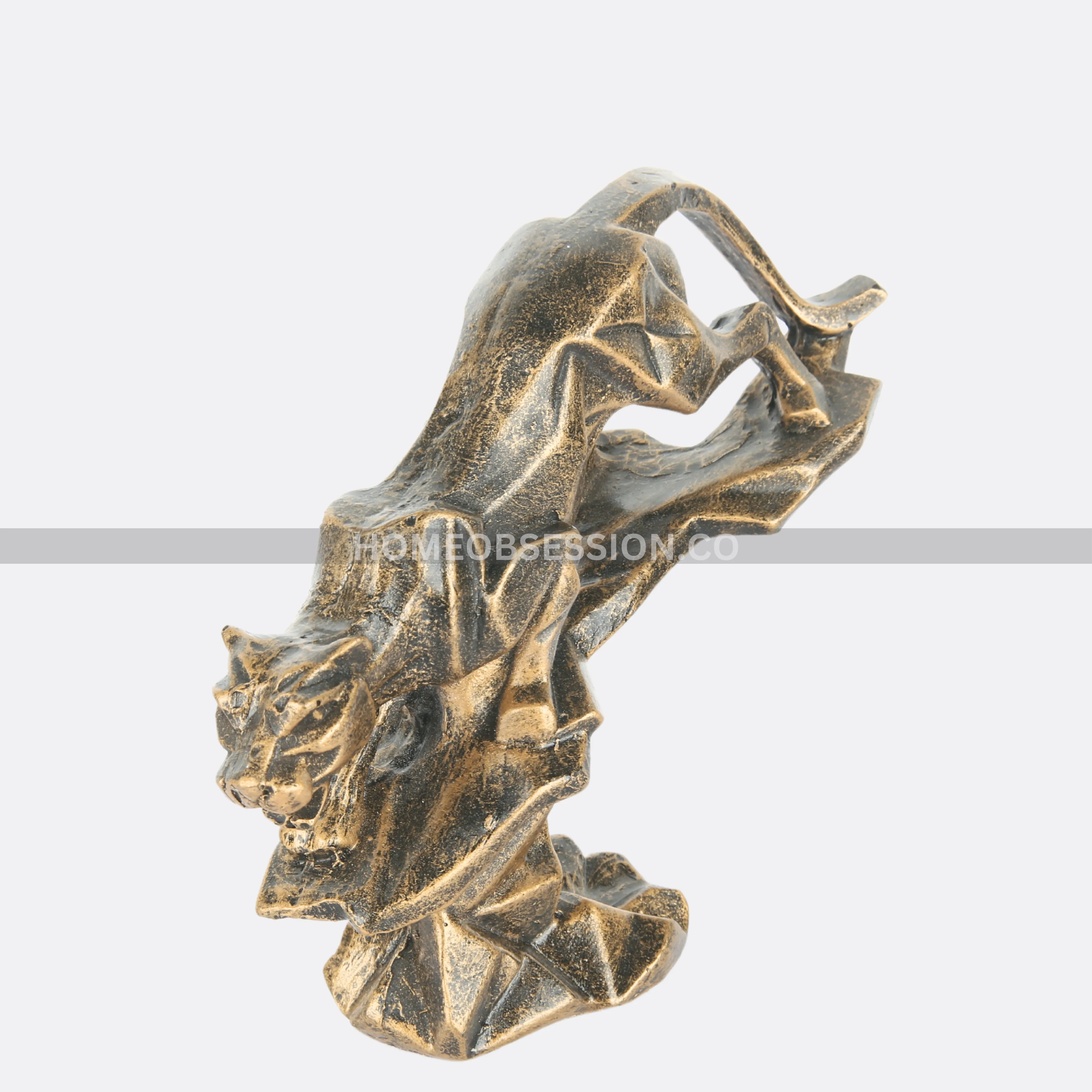 Aureate Leopard Sculpture