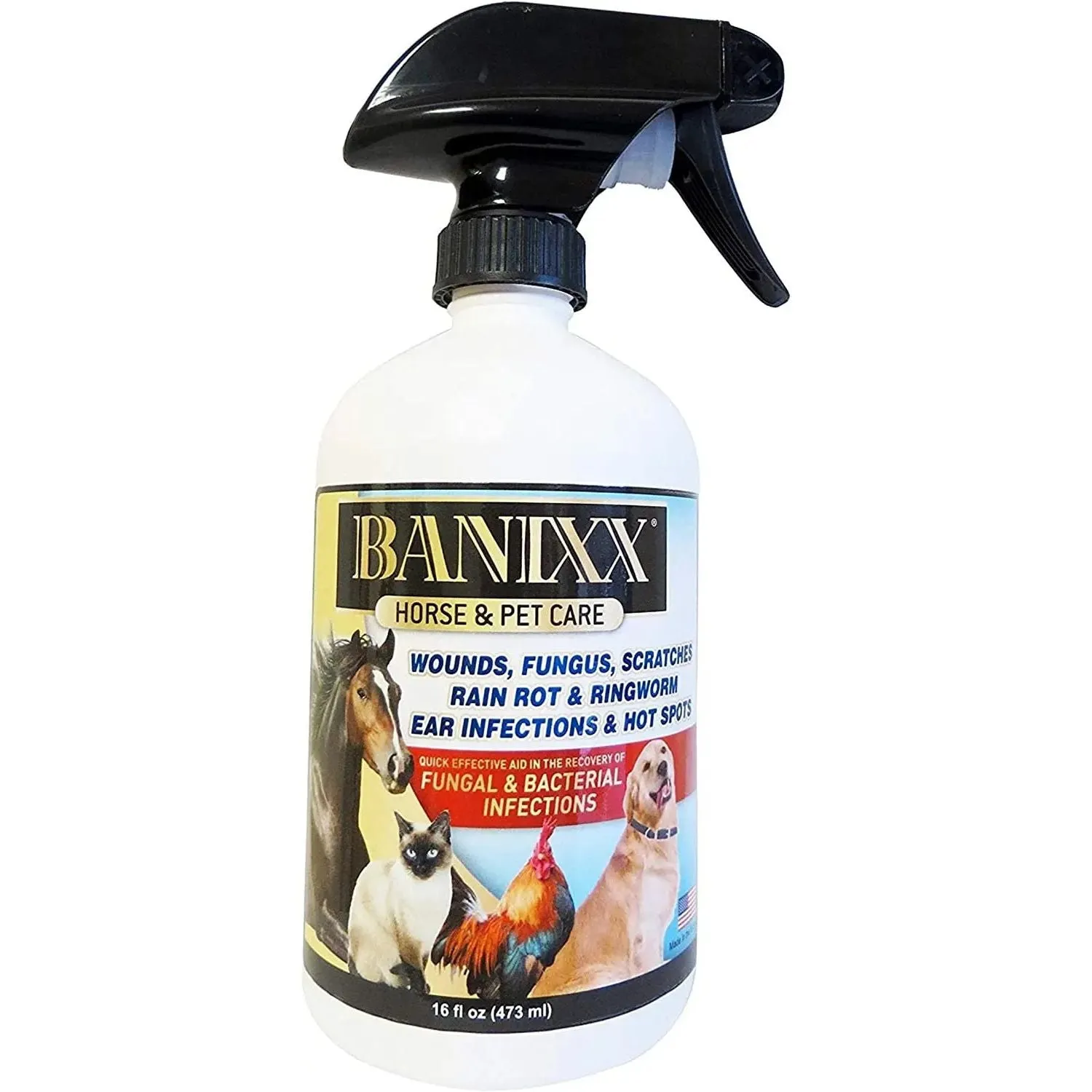 Banixx Horse & Pet Care for Bacterial and Fungal Infections Spray 16 oz. 3-Pack