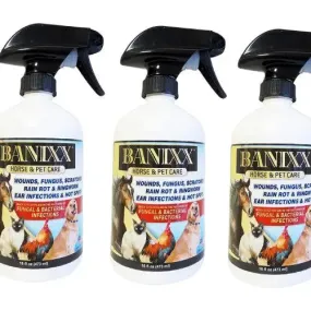 Banixx Horse & Pet Care for Bacterial and Fungal Infections Spray 16 oz. 3-Pack
