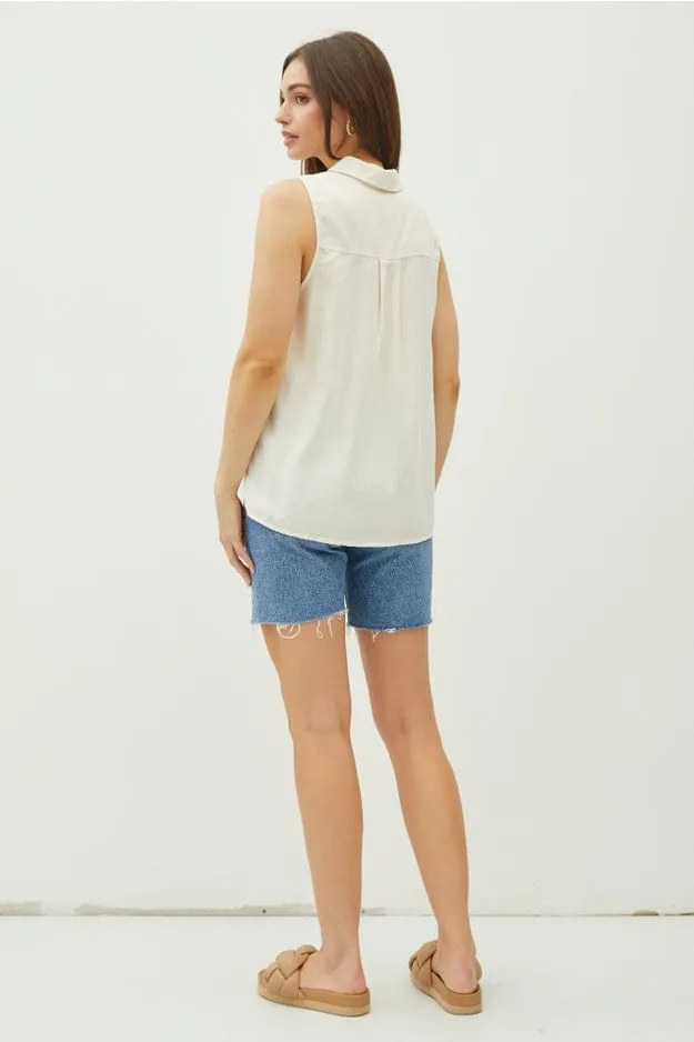 Be Cool Tencel Sleeveless Shirt