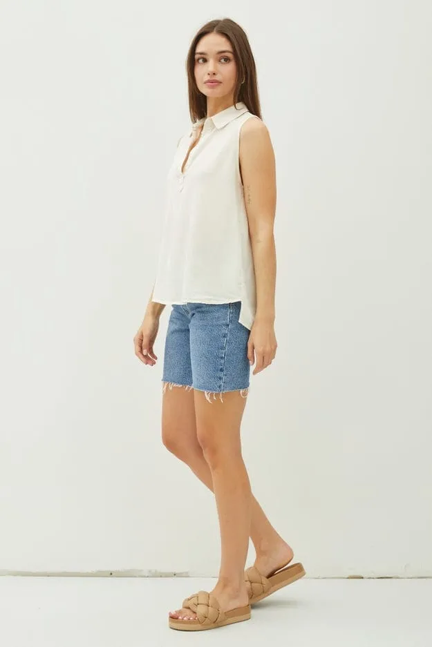 Be Cool Tencel Sleeveless Shirt