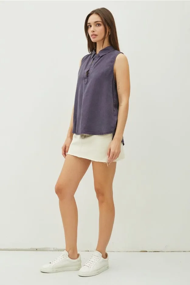 Be Cool Tencel Sleeveless Shirt