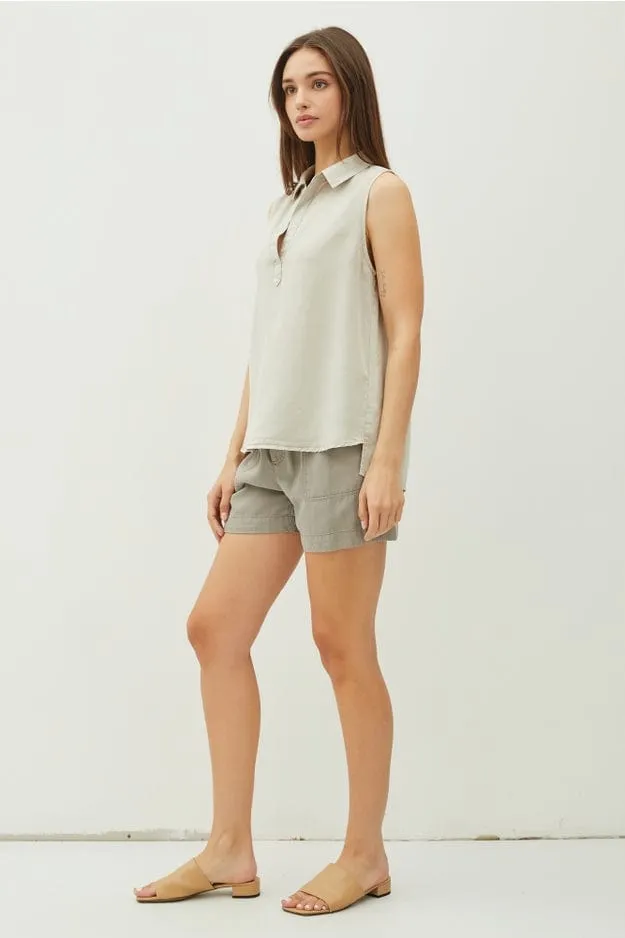 Be Cool Tencel Sleeveless Shirt