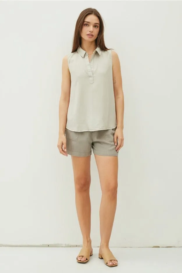 Be Cool Tencel Sleeveless Shirt