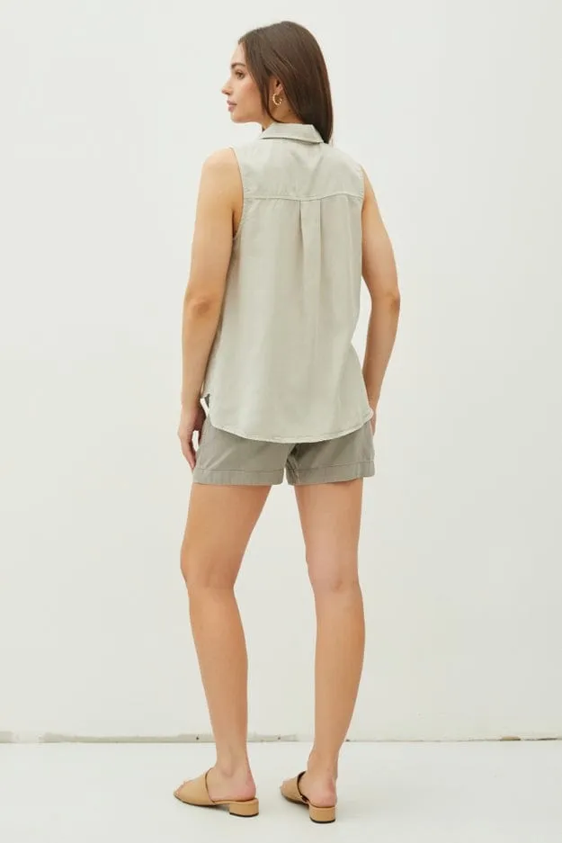 Be Cool Tencel Sleeveless Shirt
