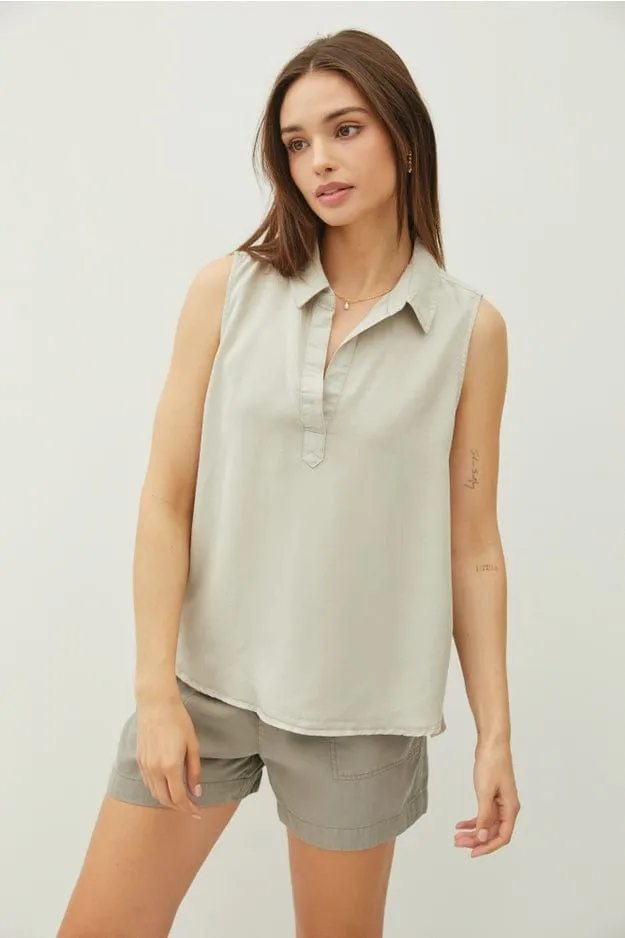 Be Cool Tencel Sleeveless Shirt
