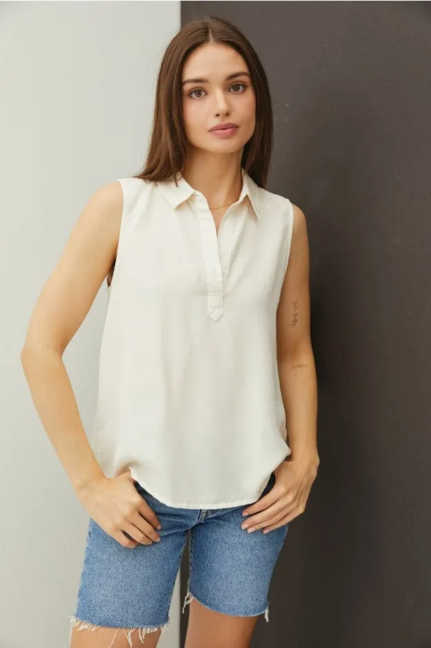 Be Cool Tencel Sleeveless Shirt