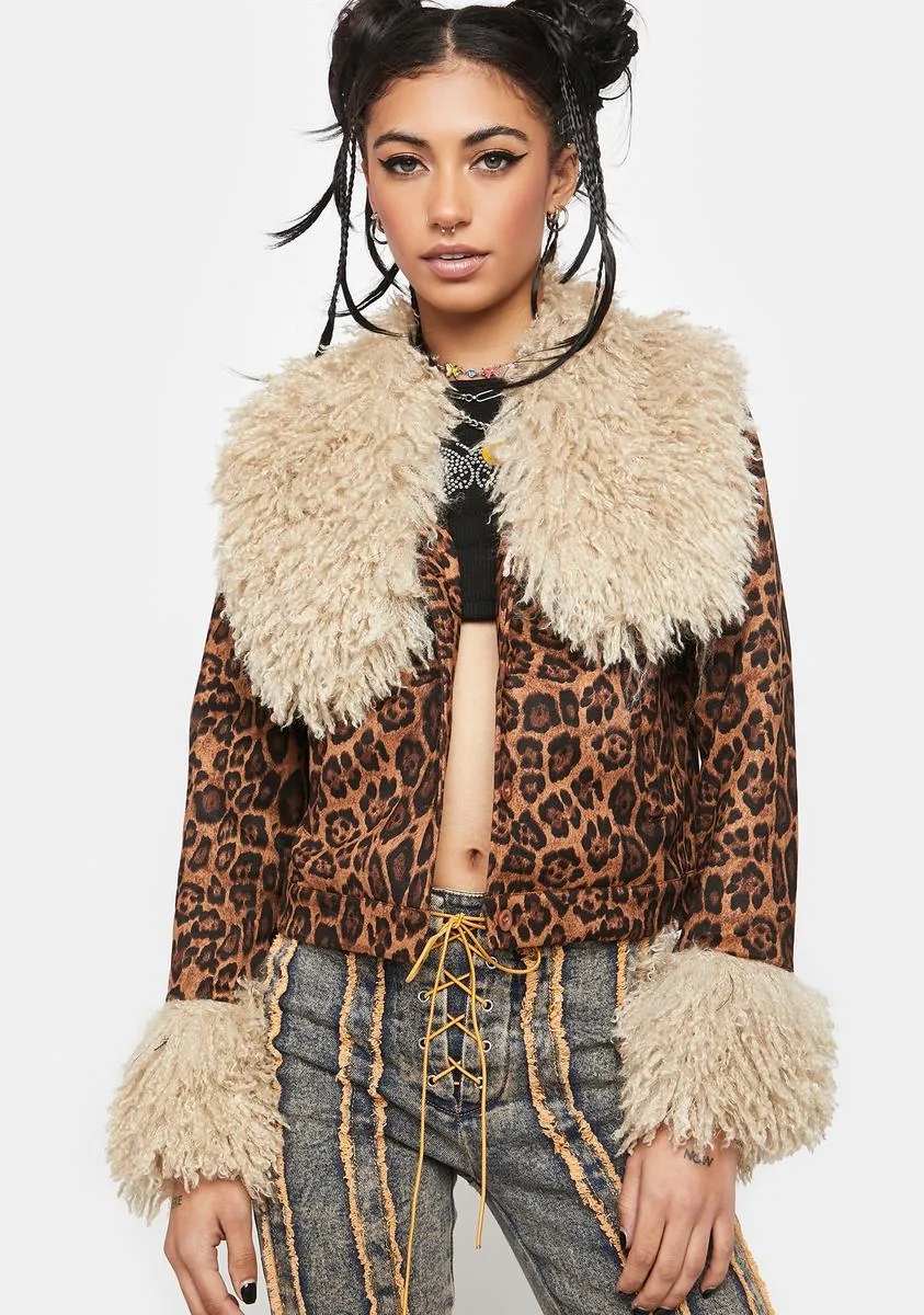 Big Purrr Faux Fur Leopard Jacket