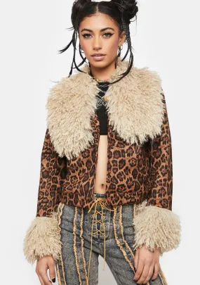 Big Purrr Faux Fur Leopard Jacket