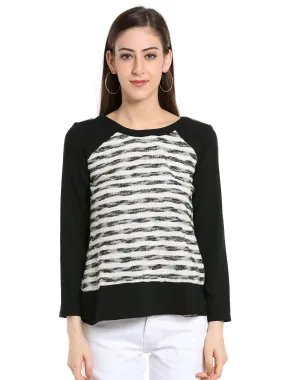 Black Printed Top