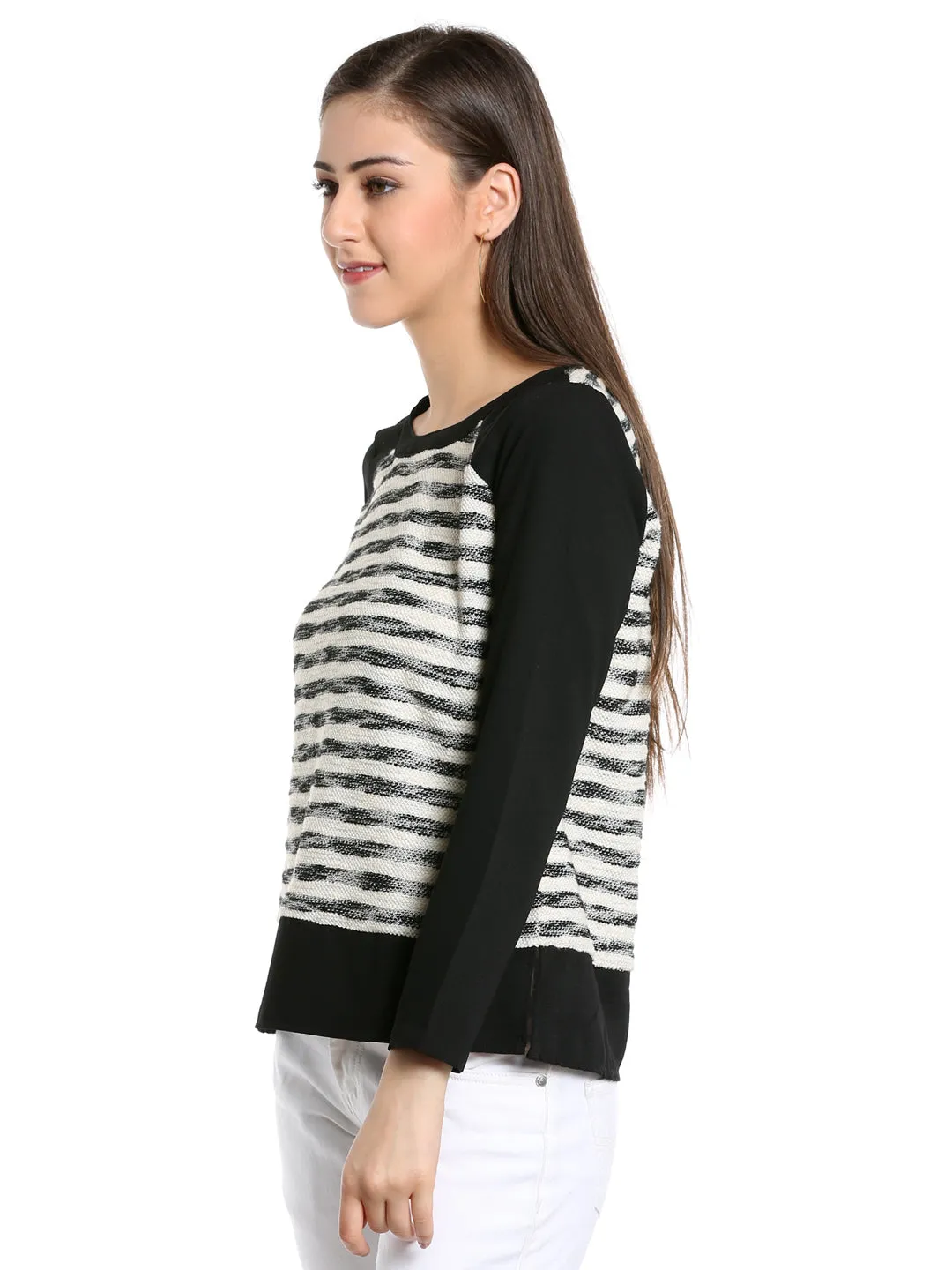 Black Printed Top