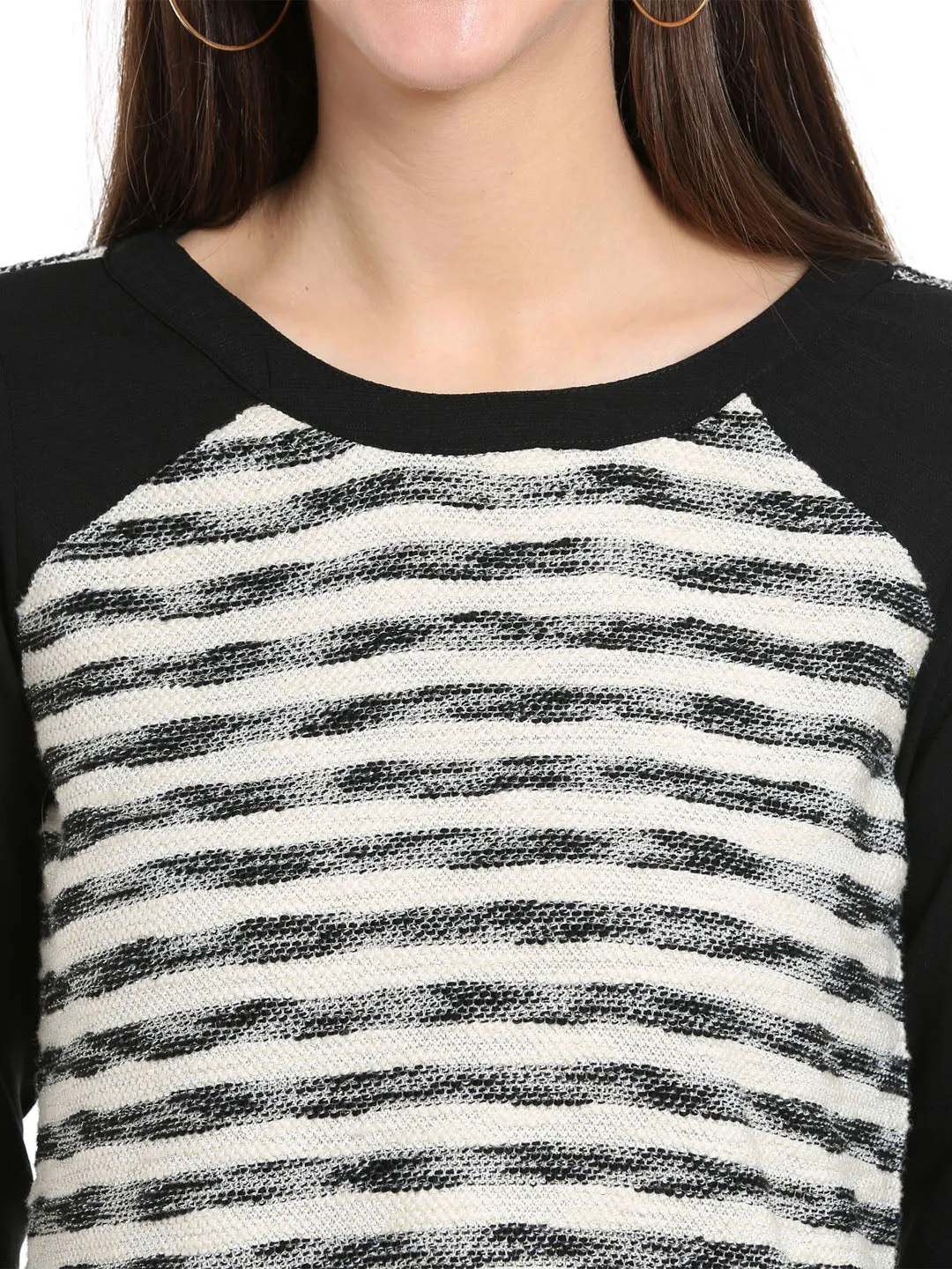 Black Printed Top