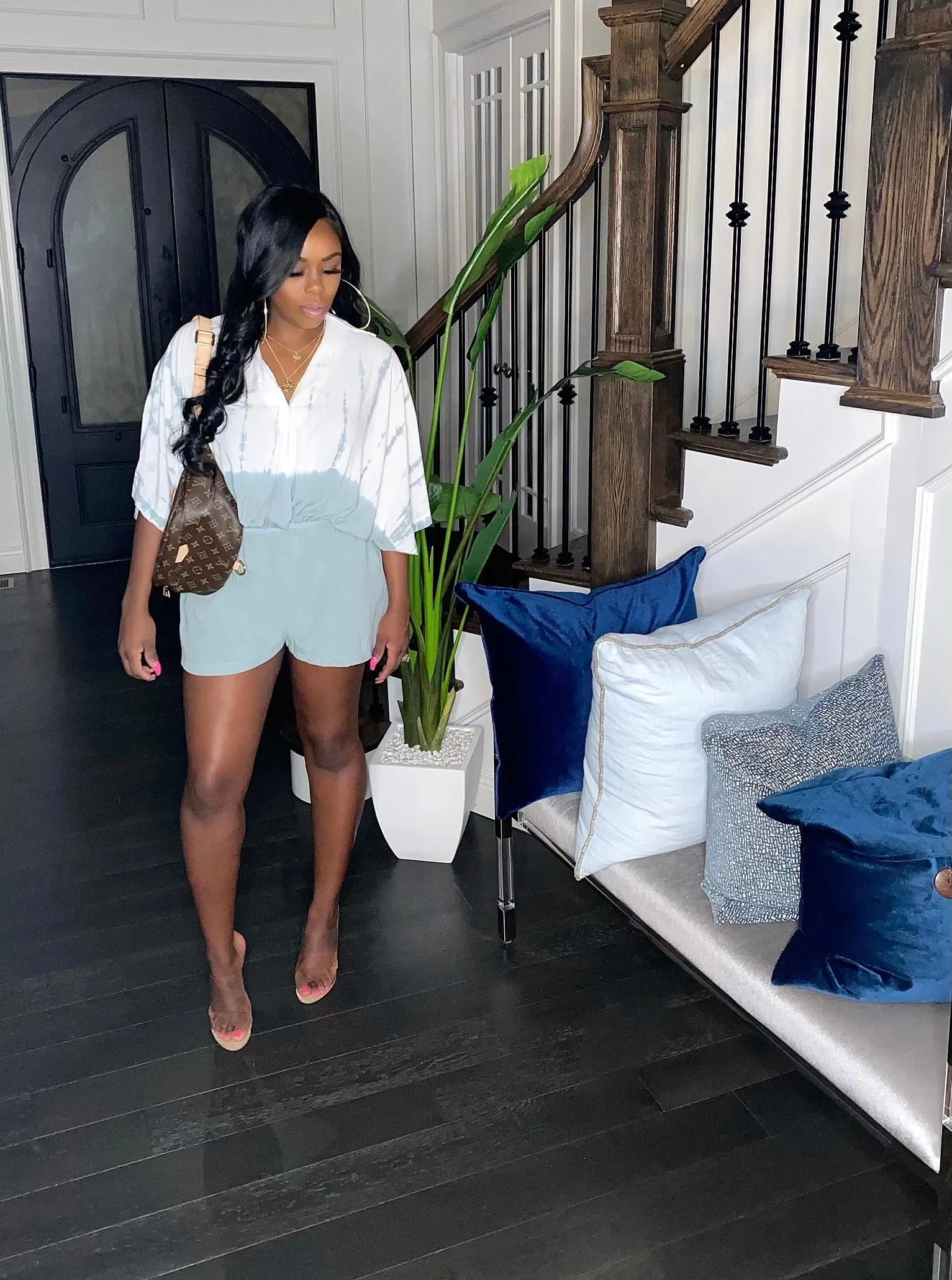 Bohemian Romper (Blue )
