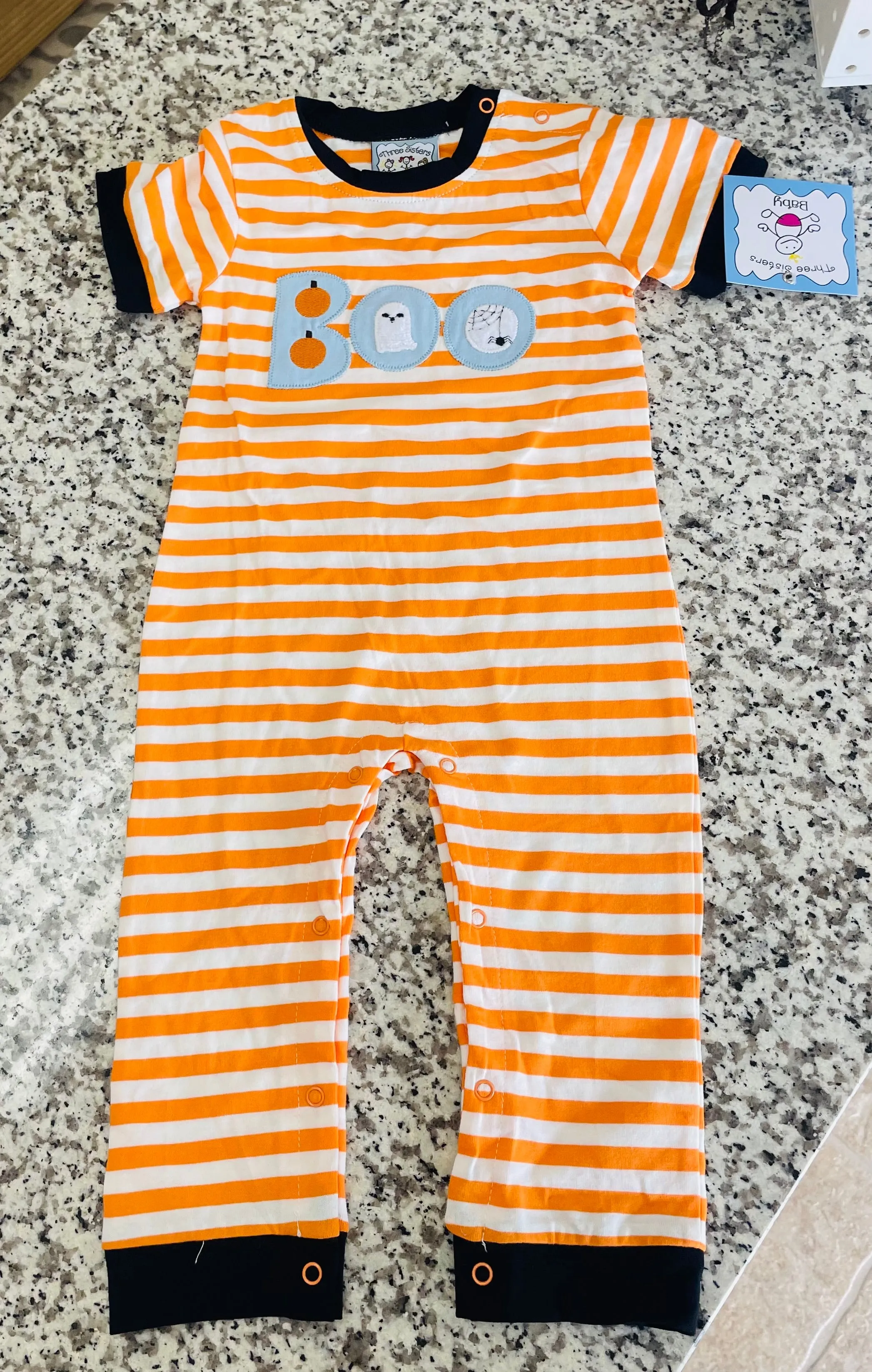 Boo Boys Appliqué Romper