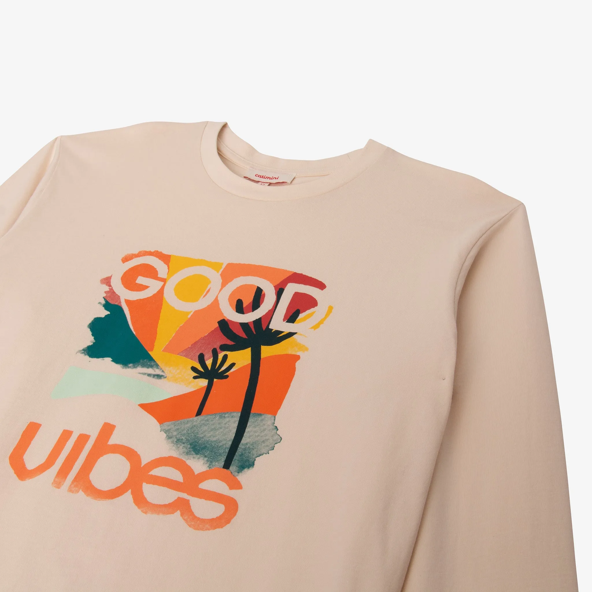 Boy's ecru slogan T-shirt