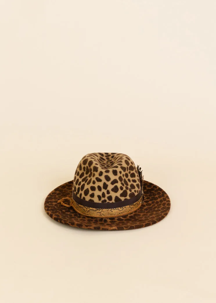 Cha Cha Atemisia Leopard Fedora