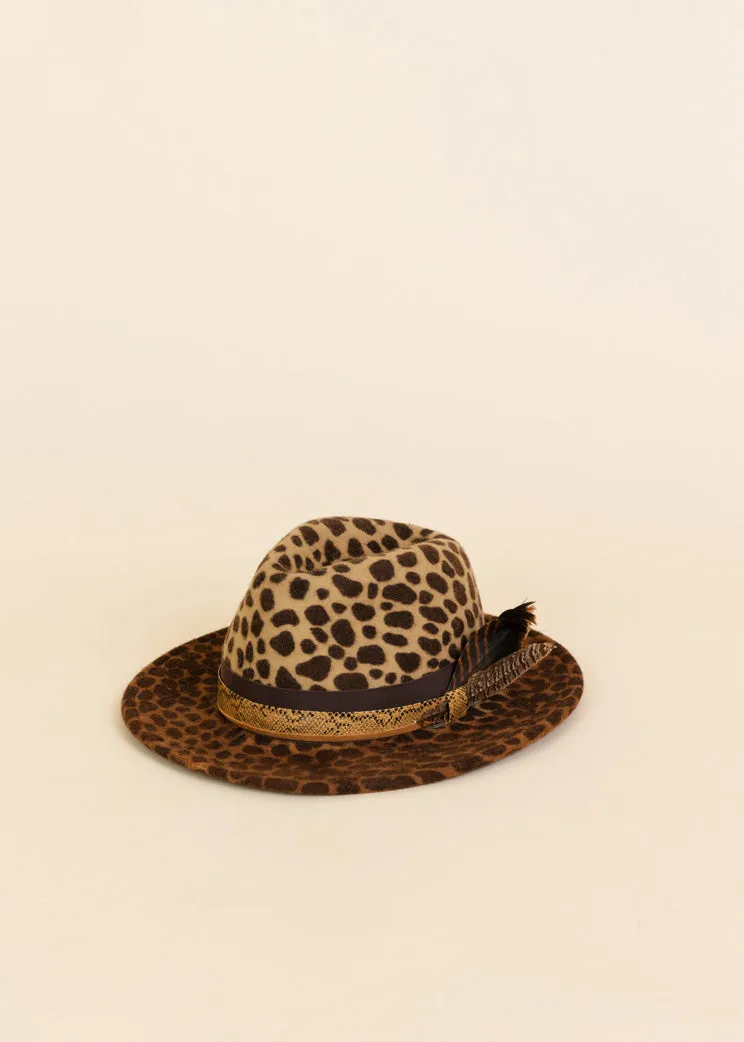Cha Cha Atemisia Leopard Fedora