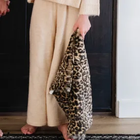 Classic Leopard Faux Fur Mini Blanket