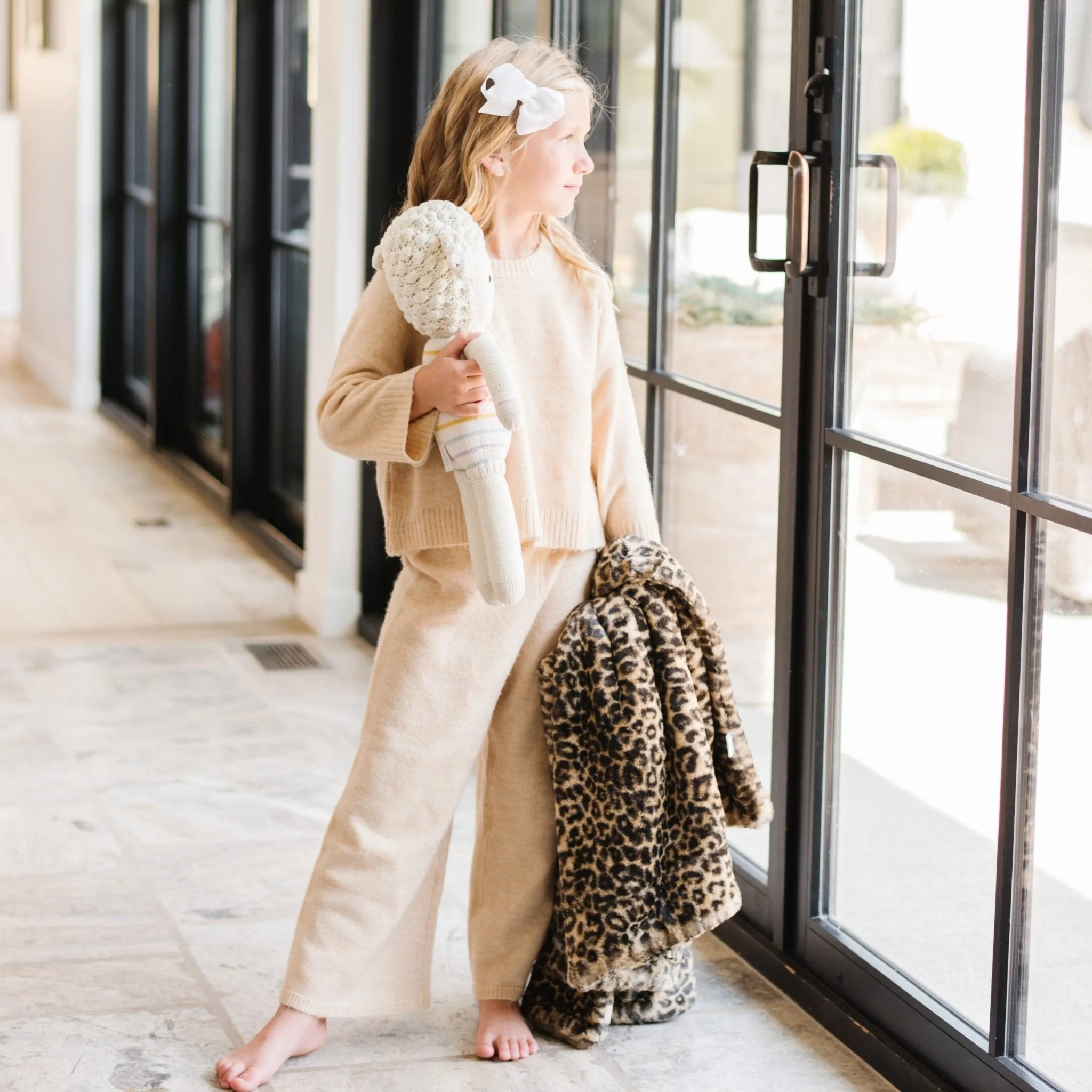 Classic Leopard Faux Fur Receiving Blanket