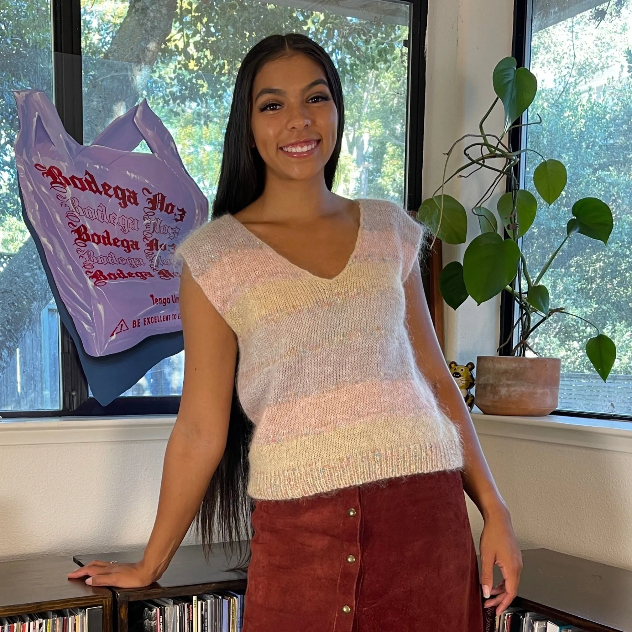 Confetti Mohair Knit Vest