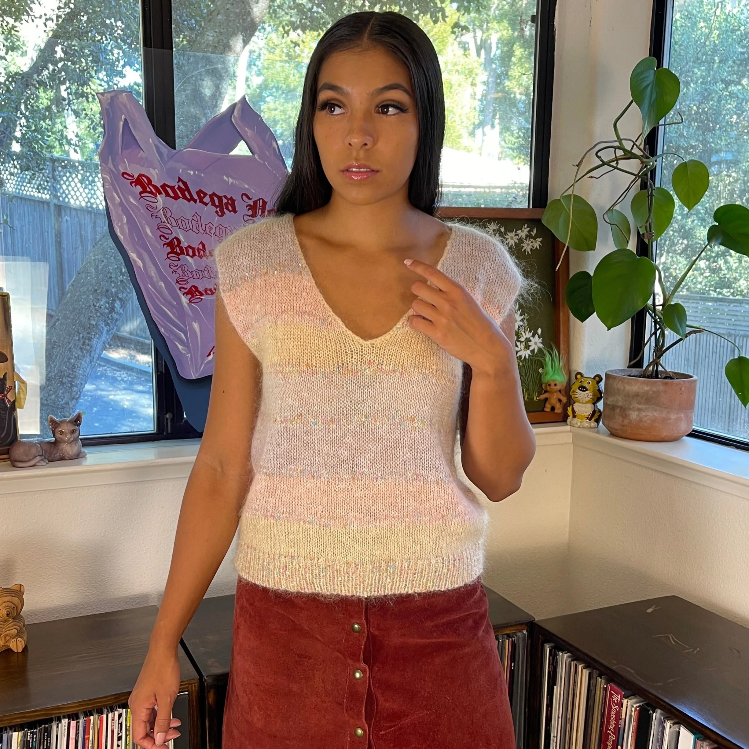 Confetti Mohair Knit Vest