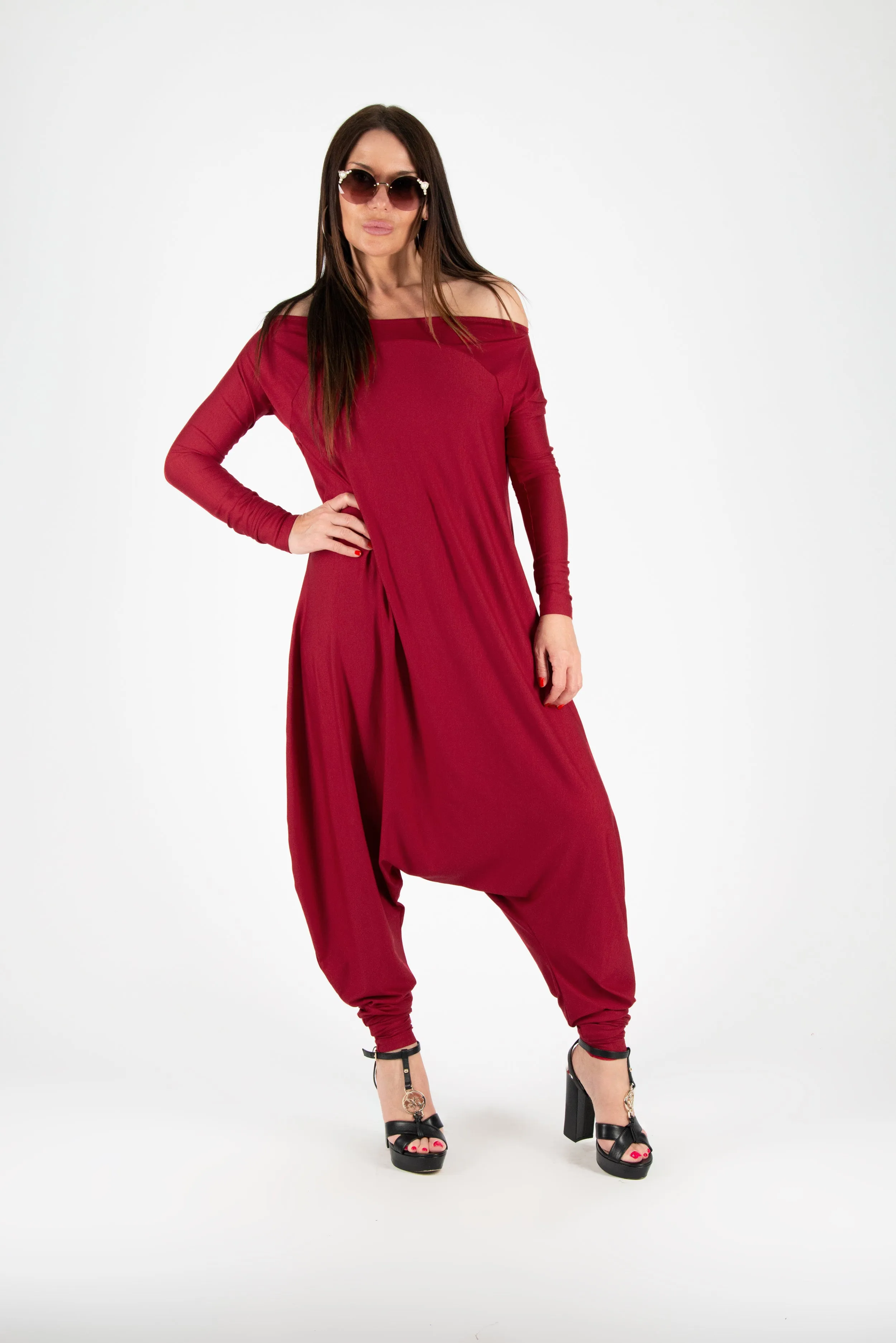 Dark Red Harem Jumper Marla SALE