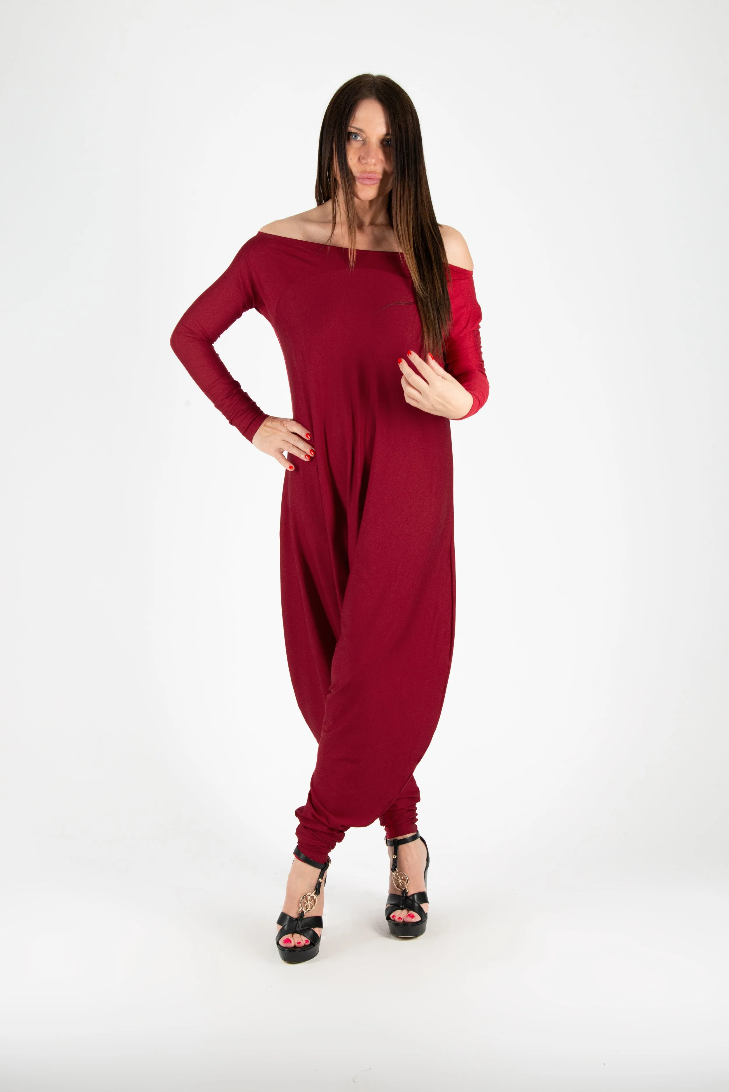Dark Red Harem Jumper Marla SALE