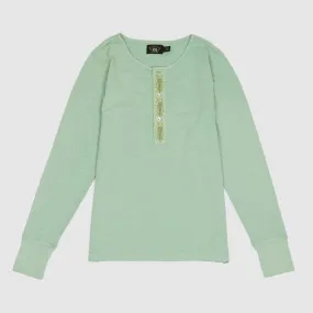 Double RL Ladies Long Sleeve Henley Shirt