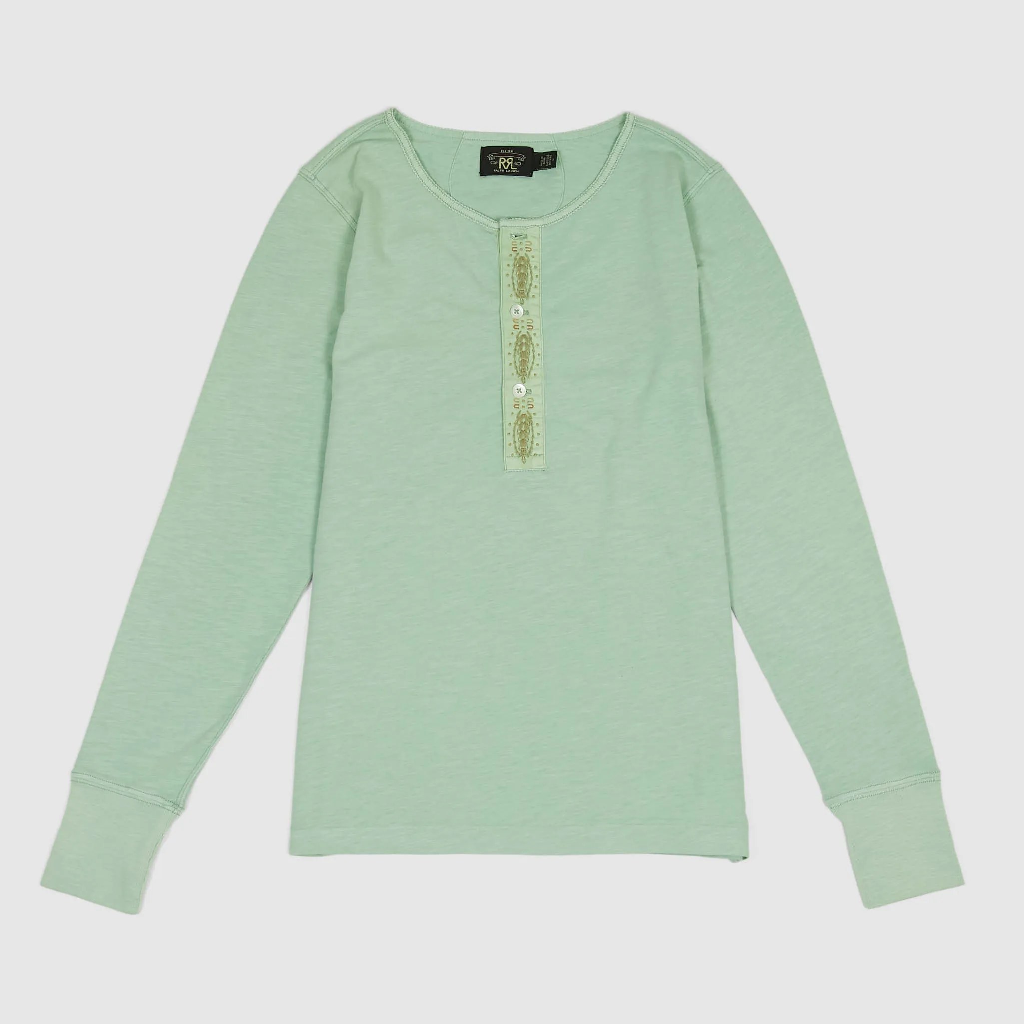 Double RL Ladies Long Sleeve Henley Shirt
