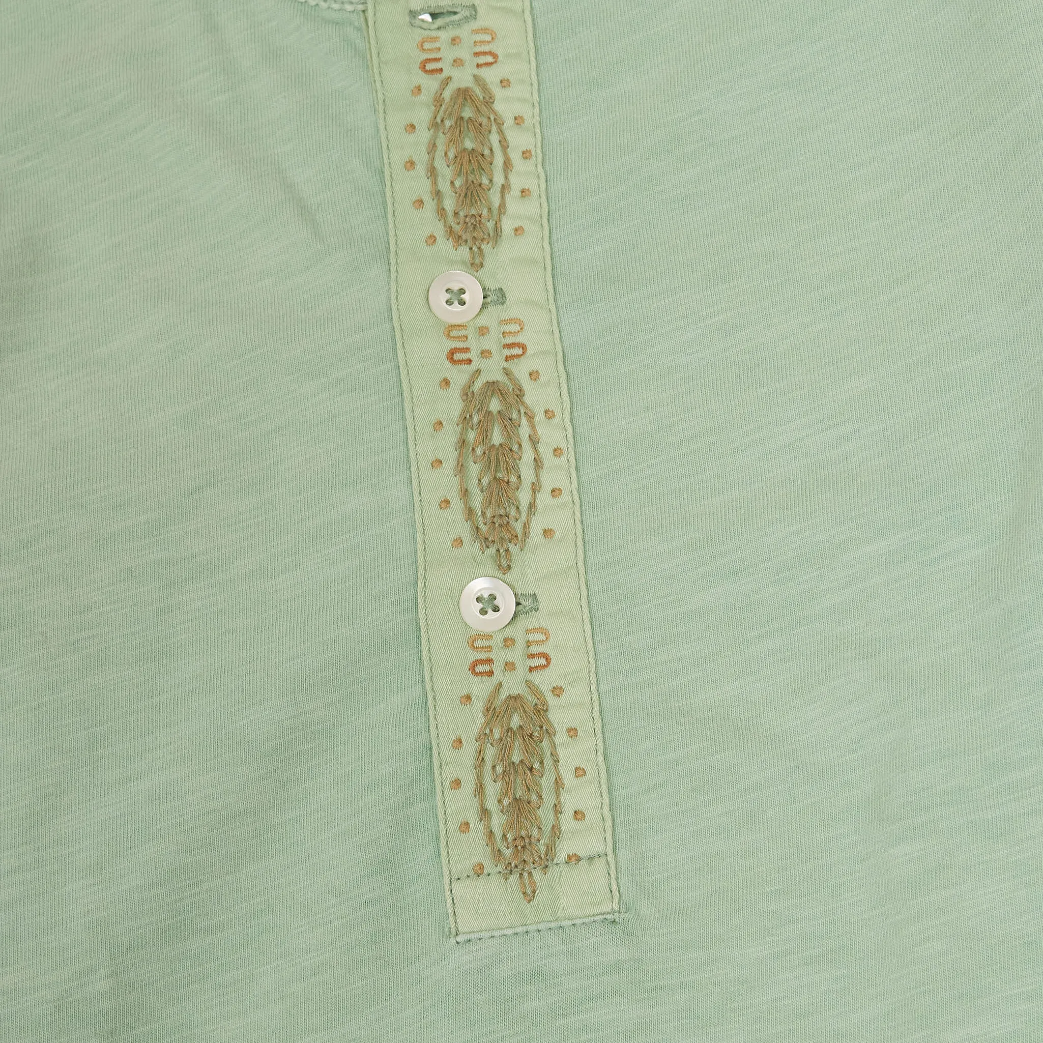 Double RL Ladies Long Sleeve Henley Shirt
