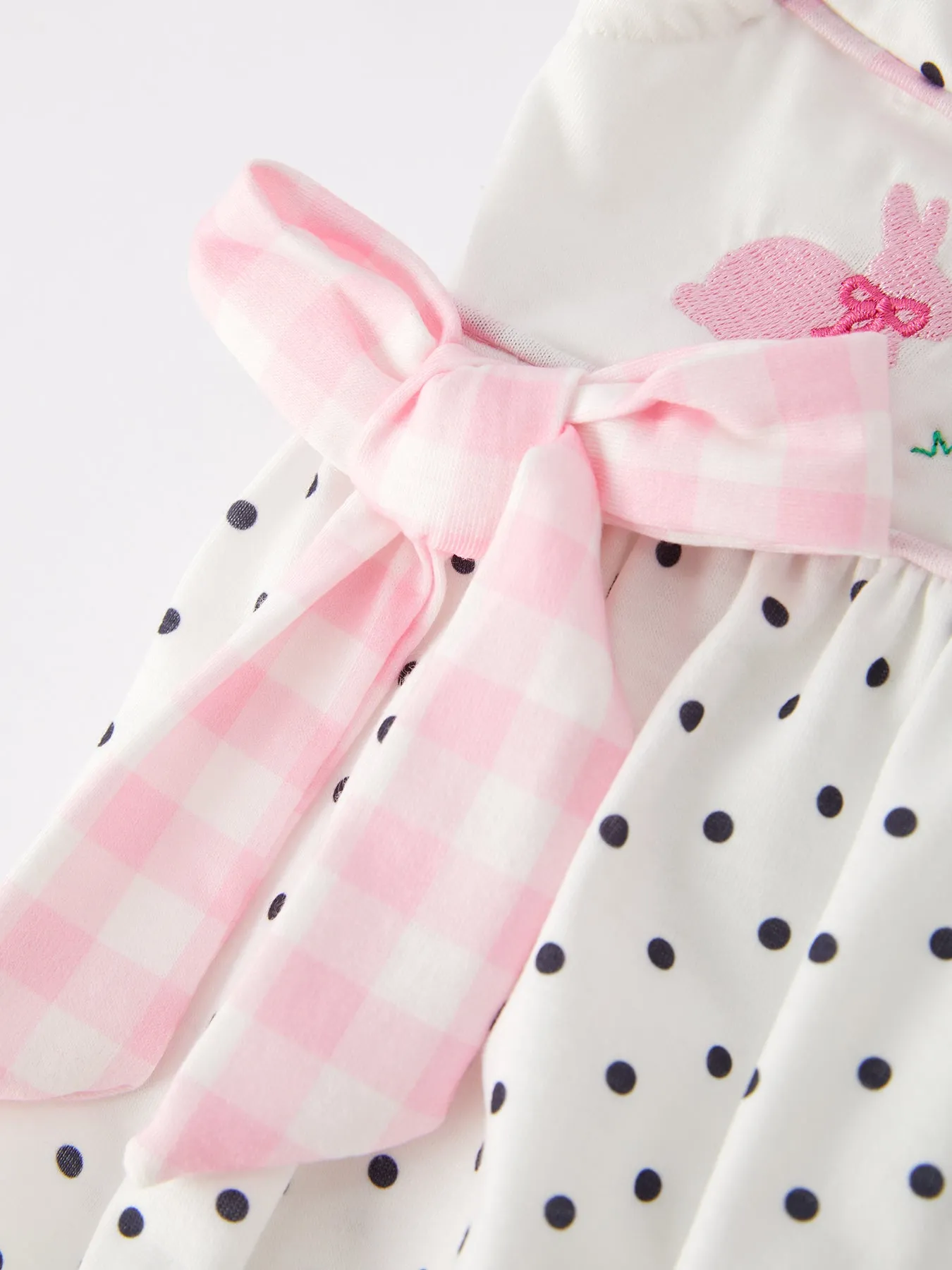 Easter Bunny Smocking Embroidered Romper