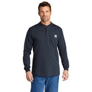 EMBROIDERED - CTK128 - Carhartt® Long Sleeve Henley T-Shirt