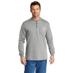 EMBROIDERED - CTK128 - Carhartt® Long Sleeve Henley T-Shirt