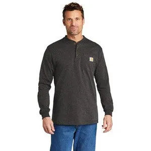 EMBROIDERED - CTK128 - Carhartt® Long Sleeve Henley T-Shirt