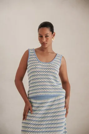 Erin Knit Top - Blue