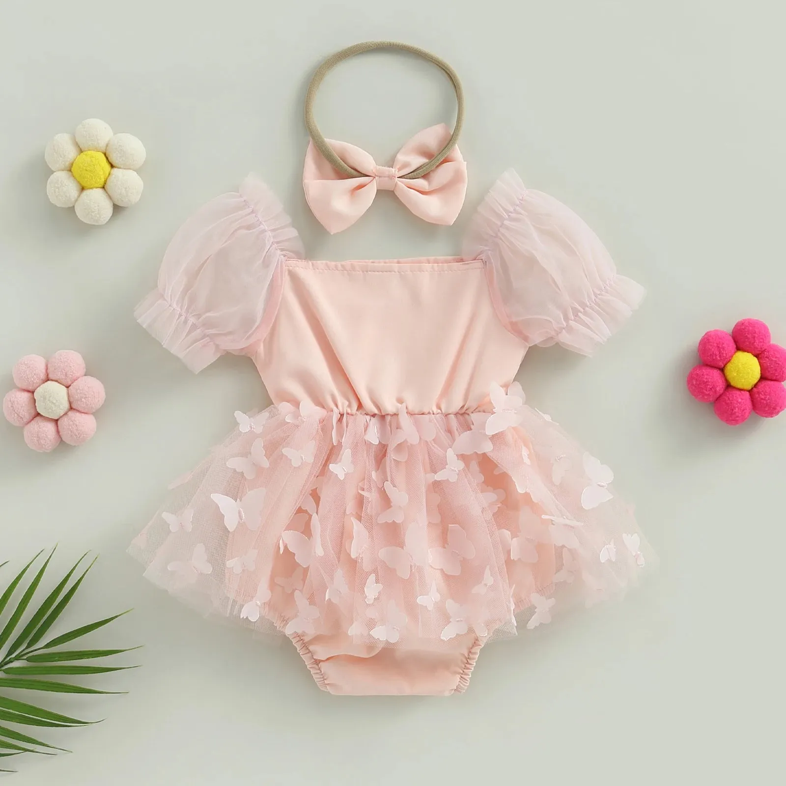 Figgy Romper with Bow Headband