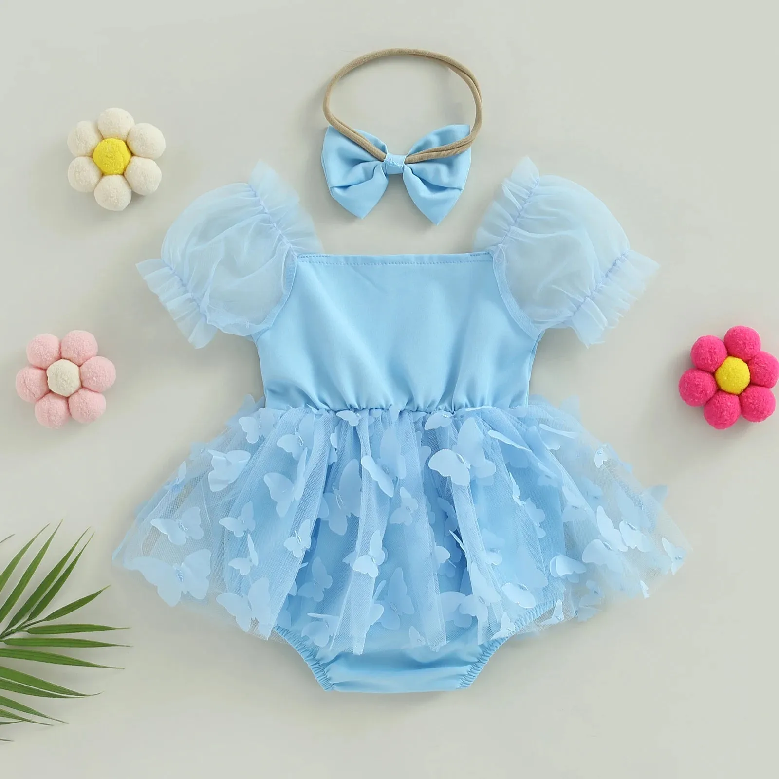 Figgy Romper with Bow Headband